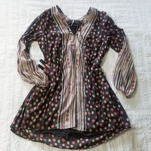 Free People short flowy patterned boho dress S
